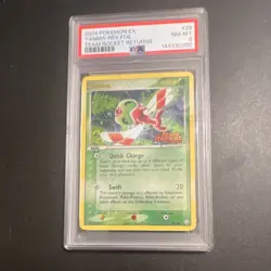Pokemon Yanma EX Team Rocket Returns #28/109 Reverse Holo PSA 8 2004 🌀Swirl - Image 4