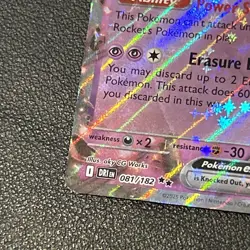 Pokemon TCG - Team Rocket's Mewtwo ex 081/182 Stamped Prize Pack Series 8 Holo - Image 5