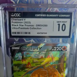 2022 Pokemon SWSH Black Star Promos Charizard V #SWSH260 CGC 10 GEM MINT BONUS - Image 3