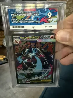 Mega Charizard X ex 023 Black Star Promo Mint 9 Graded Pokemon Card UPC 2025 - Image 3