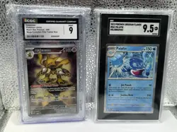 Pokemon Alakazam Black Stars Promo Cgc Mint 9 And Plafin SGC Mt+ 9.5 - Image 1