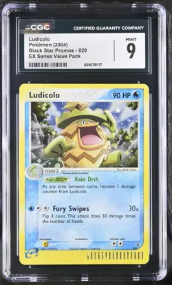 Ludicolo Black Star Promo CGC 9 MINT Pokemon (2004) EX Series Value Pack #020 - Image 1