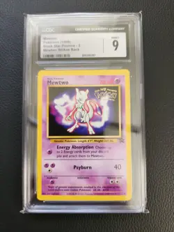 1999 POKEMON MEWTWO BLACK STAR PROMOS 3 MEWTWO STRIKES BACK CGC 9 MINT - Image 1