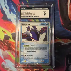 2006 POKEMON BLACK STAR PROMOS EX COLLECTORS TINS HOLO #037 KYOGRE EX CGC 9 TCG - Image 1