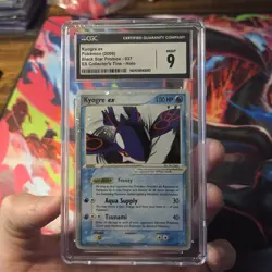 2006 POKEMON BLACK STAR PROMOS EX COLLECTORS TINS HOLO #037 KYOGRE EX CGC 9 TCG - Image 3