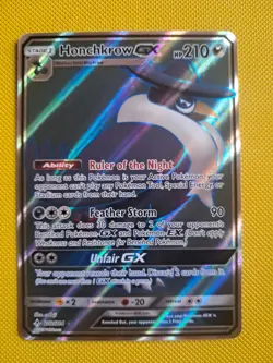 Honchkrow GX 202/214 Unbroken Bonds Full Art Ultra Rare Holo Pokemon Card - Image 1