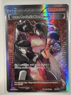 2016 POKEMON XY FATES COLLIDE 124/124 TEAM ROCKET'S HANDIWORK HOLO ULTRA RARE - Image 1