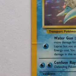 Pokemon TCG Lapras Holo Rare Unlimited Fossil 10/62 1999 English 80 HP - Image 3