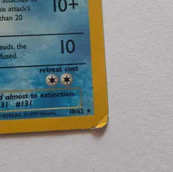 Pokemon TCG Lapras Holo Rare Unlimited Fossil 10/62 1999 English 80 HP - Image 4
