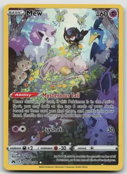 Pokemon TCG Crown Zenith Ultra Rare Holo Card Mew GG10/GG70 NM - Image 1