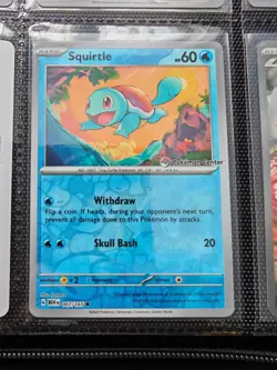 Squirtle 007/165 Pokemon Center PC Stamped Reverse Holo Promo EN White Card 151 - Image 2