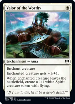Valor of the Worthy - Kaldheim #037/285 MTG Magic The Gathering - Image 1