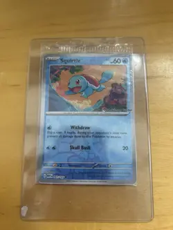 Pokemon Center Stamped Reverse Holo Squirtle Promo Card 007/165 151 - Image 1