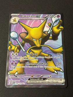 Pokemon Alakazam EX TCG Card 188/165 Scarlet & Violet 151 Full Art Ultra Rare NM - Image 1