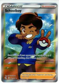 Pokemon TCG Schoolboy (Full Art) 261/264 Swsh08: Fusion Strike Ultra Rare - Image 1