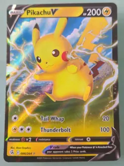 Pokemon Pikachu V 086/264 Fusion Strike Ultra Rare Holo NM - Image 1