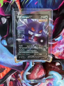 Pokemon TCG Gengar V 156/264 Fusion Strike Ultra Rare NM Near Mint - Image 1