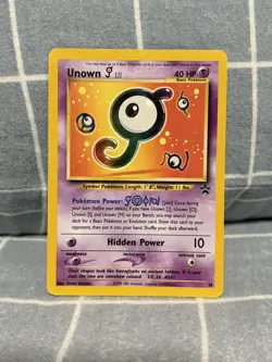 Unown [J] 38/53 WOTC Black Star Promo Non Holo LP Pokemon TCG Card - Image 1