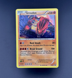 Pokemon Card TCG Groudon XY52 XY Black Star Promo Cosmos Holo 2015 LP - Image 1