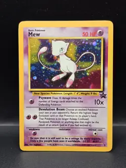 Mew 9 Promo Wizards Black Star Pokemon Holo LP NM - Image 1