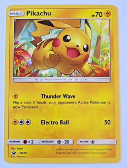 Pokemon TCG: Pikachu Sun & Moon Black Star Promo SM76 Holo Near Mint (NM) - Image 1
