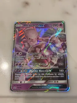 Mewtwo GX SM196 SM Black Star Promo HOLO RARE Pokemon TCG - Near Mint - Image 1