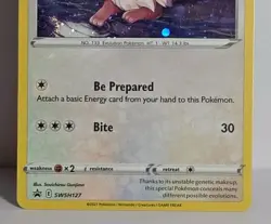 Eevee SWSH127 Cosmo Holo Swirl + Card Holo Bleed Black Star Promo Pokemon TCG LP - Image 3