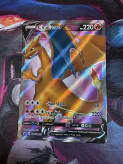 Pokemon TCG Charizard v SWSH050 Black Star Promo Card - Near Mint - Image 1