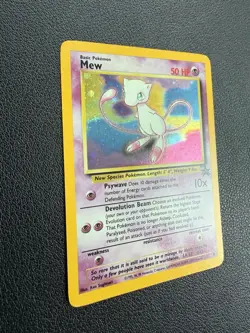 Mew #9 Holo Black Star Promo WOTC 2000 Pokemon League Vintage LP - Image 2