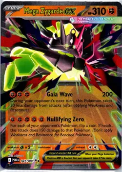 Pokemon 047/088 TCG Mega Zygarde ex - Holo ME03: Perfect Order NM - Image 1