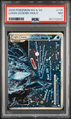 2010 Pokemon HeartGold & SoulSilver 114 Lugia Legend Holo PSA 7 141712891 - Image 1