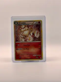 Pokemon TCG 2010 Arcanine Heartgold Soulsilver 1/123 Holo (Swirl) - LP/MP - Image 1