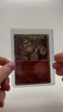 Pokemon TCG 2010 Arcanine Heartgold Soulsilver 1/123 Holo (Swirl) - LP/MP - Image 2