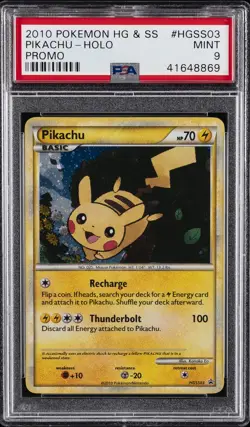 2010 POKEMON HEARTGOLD & SOULSILVER PROMO #HGSS03 PIKACHU-HOLO PSA 9 - Image 1