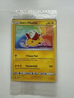 Pokemon TCG Ash's Pikachu TCG SM108 2017 Promo Card ‘I Choose You' Sealed - Image 1