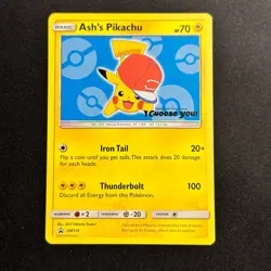 Ash's Pikachu SM114 Pokemon: I Choose You! Black Star Promo Pokemon Card TCG - Image 1
