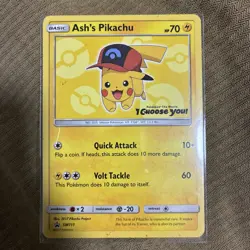Ash's Pikachu - SM111 - Sun & Moon Promo - I Choose You - HP - Pokemon TCG - Image 1