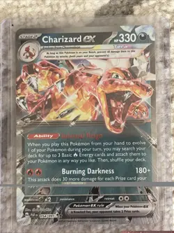 Pokemon TCG Charizard EX Holo Double Rare Card SV Paldean Fates 054/091 - Image 1