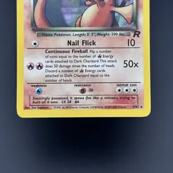 Pokemon Card TCG Dark Charizard 04 Holo Rare Team Rocket Unlimited WoTC MP - Image 4