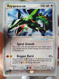 Pokemon EX Dragon Rayquaza EX Holo Foil Rare 97/97 Vintage Original (2003) - Image 1