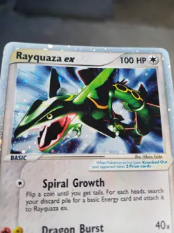 Pokemon EX Dragon Rayquaza EX Holo Foil Rare 97/97 Vintage Original (2003) - Image 4