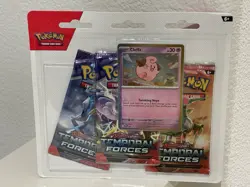 Pokemon TCG Scarlet and Violet Temporal Forces 3-Pack Blisters Jiggly Puff Promo - Image 1