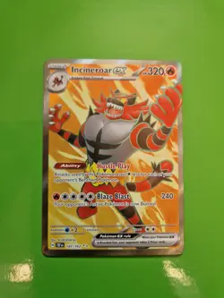 Pokemon TCG Incineroar EX Scarlet Violet-Temporal Forces 187/162 Holo Ultra Rare - Image 1