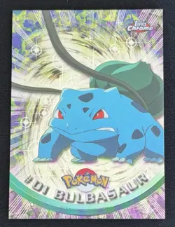 Topps Chrome 2000 #01 Bulbasaur Pokemon TV Animation Series NM/LP - Image 1
