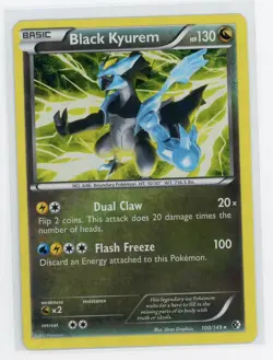 Pokemon TCG - Black Kyurem 100/149 - Boundaries Crossed - Cracked Ice Holo - Image 1
