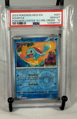 Squirtle Pokemon Center Stamped 007/165 SVP Exclusive 151 Promo - PSA 10 - Image 1