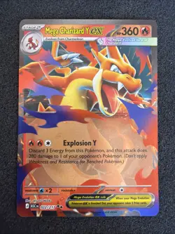 Mega Charizard Y ex 022/217 Ascended Heroes Double Rare Holo Pokemon TCG NM+ - Image 1