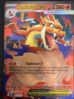 Mega Charizard Y ex 022/217 Ascended Heroes Double Rare Holo Pokemon TCG NM+ - Image 3