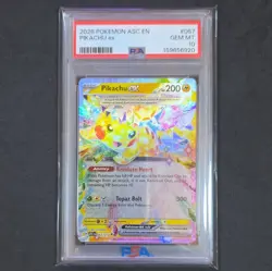 Pokemon TCG Pikachu ex 057/217 Me: Ascended Heroes Full Art Holo PSA 10 - Image 1