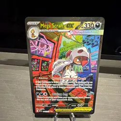 Pokemon TCG Mega Scrafty EX 285/217 Special Illust. Rare SIR Full Art Holo ENG - Image 1